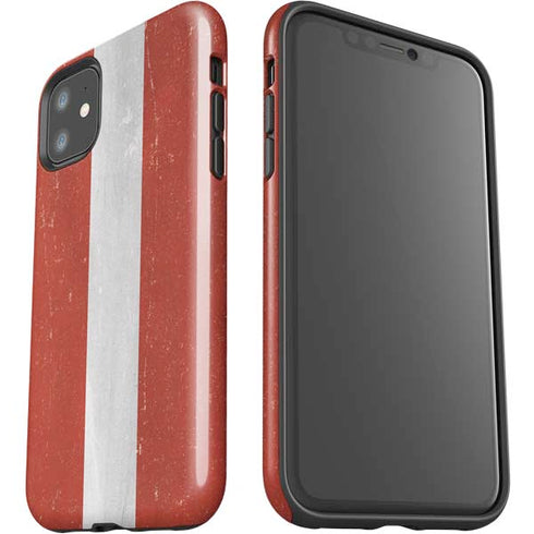 Latvia Flag Distressed iPhone 11 Impact Case